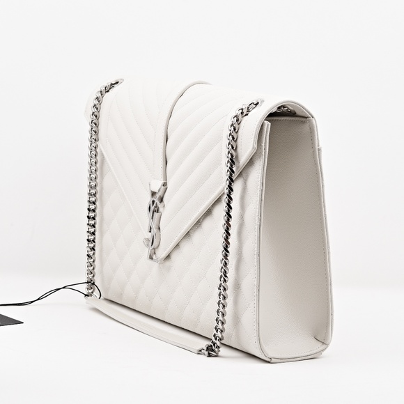 New Saint Laurent Large Monogram Envelope Shoulder - Picture 2 of 8